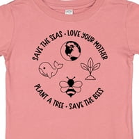 Inktastični dan Zemlje spasim mora voljeti tvoju majku tvoju drvo sačuvaj pčele poklon baby boy ili majica za djecu