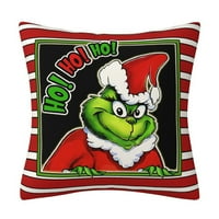 Grinehh božićni jastuk navlaka jastučni jastuk, poklopac jastuka, zeleni čudovišta Dekor Božićne bacanje jastuka za dom