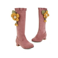 Suncokret Slatka koljena High Boots za djevojke Žene Široke teleće kore za korekciju zime Zimske cipele