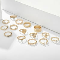 Prstenovi Boho Vintage Prstenovi set za žene Opal Midi prsten nakita
