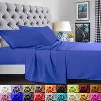 Elegantna komforna serija, duboki džepni set - meki i ugodni krevet otpornih na bora, Twin Twin XL, Royal Blue