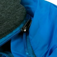 Muškarci zimske jakne s kapuljačom, pune boje dugih rukava zatvaraju gornje odjeće sa džepovima