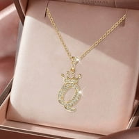 Frehsky ogrlice za žene Engleski slovi Full Diamond Privjesak ogrlica za žene Ogrlice od kristala za žene A Z abeceda Početne ogrlice za nakit za tinejdžere