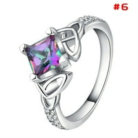 Podplag Valentines Day Pokloni, Ženski zaručni prsten u obliku prstenastog dijamantnog oblikovanog prstena modnog rezbarenja Dijamantni svadbeni prsten za djevojku