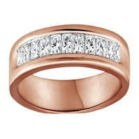 Bijeli prirodni dijamantski prsten u 10k ružičastog zlata