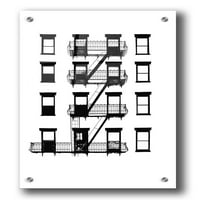 Epic Art 'NYC u čistoj bandw vi' od Jeff Pica, akrilne staklene zidne umjetnosti, 24 x36