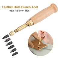 Punch auto rupa, drvena ručka vijak Auto rupa Punch kožna diy alat za šivanje ručnog obnaša sa vrhovima, kožnom alatima za šivanje