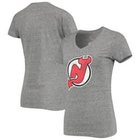 Ženska fanatika brendirana Heather siva majica New Jersey Devils Nestrpljive majice
