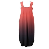 Niuer Tie Dye casual labava haljina za rezervoar za žene Boho Beach Maxi Summer šuplje haljina bez rukava