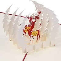 3D pozdrav božićne čestitke Papercraft praznični rođendan Pop up kartice Poklon