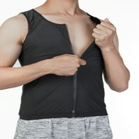 Muški tjelesni shaper dva sloja Kompresionirajte majicu za majicu tijela prsluk Tummy Companing Tummy