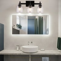 U kupaonici Svjetla Crna Vanity Svjetla, Industrijska zidna zidna svjetla sa staklenim poklopcem Kupatilo
