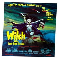 Vještica koja je došla iz mora Film Poster Print na metalnom znaku 12in 16in Square Odrasli najbolji