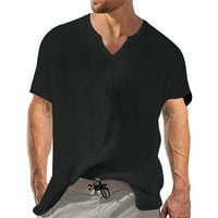 Ljetna mens casual majica s kratkim rukavima Labavi vret plaža The Majica Black XL