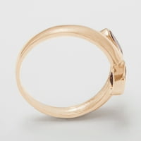 Britanska napravljena 9K ružičastog zlatnog prirodnog ružičastog turmanskih ženskih prstena - Veličine