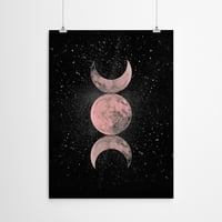 AmericanFlat Moon Simbol Pink by Emanuela Carratoni Poster Art Print