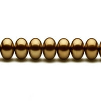 Okrugli metalni tonski smeđi stakleni biseri ubode 68-perli