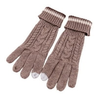 Par ženske rukavice Pleteni dodirni ekran rastegnuti zadebljani puni prst drže toplu vunu jesenske zimske