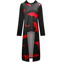 Tking Fashion Gothic Odjeća Ženska haljina Halloween Carnival Cosplay Party Vintage Hoodie - XXXL
