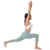 Ženske rastezanje joge gamaše fitness trčanje teretane Sportski džepovi Aktivne hlače Yoga hlače zeleno