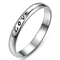 Sterling srebrni vintage vjenčani prsten, četveronožni komfor, udobnost u 4 stilu za žene za žene