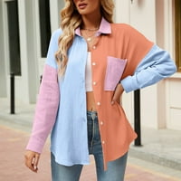 Ženska casual bluza Jednostavna boja s dugim rukavima s dugim rukavima na prodaju