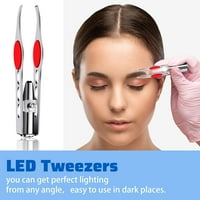 Pinceli sa LED svjetlom svjetlosne boje dlake Pindzeri šminke sa svetlošću za žene precizne obrva za uklanjanje dlačica Pinđani od nehrđajućeg čelika