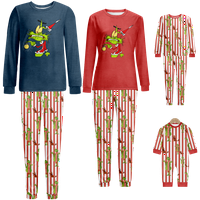 Podraduko Božićne pidžame Sleep odjeće Postavi Božićne veličine ispisa za djecu za kućne ljubimce-kućne ljubimce i hlače i hlače za kućne ljubimce i hlače