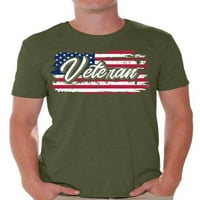 Newkward Styles Veteran Majica Veteran Muns majica veterana za muškarce američka majica za zastavu za