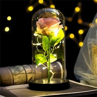 Giligiliso Clearence Immortal Cvjetni stakleni poklopac simulacija ruža LED lagana Day Day Day