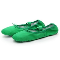 Gomelly Womens Plesne cipele Split Sole balet papuče prozračne papučene stanovi djeca unise zelena 2y