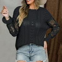BabySbule plus veličina Ženski džemperi Novi dolasci Žene Ležerne prilike Solid šuplje pulover dugih rukava okrugli džemper za čišćenje ženske modne