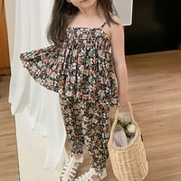 Tosmy Kids Girl Odjeća cvjetni cool halter Top hlače Romper Outfit Playsit odjeća za djecu