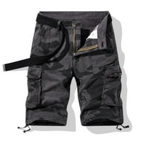 Muški kratke hlače Plus veličina Teretne kratke hlače za muškarce Y2K kratke hlače široke pantalone za noge Dužina koljena s više džepova