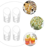 Mini desertne čaše Elegantne čiste nagnute čaše za predjelo za zabavu