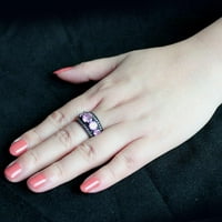 Ženska svijetlo crni prsten anillo para mujer y ninos djevojke prsten od nehrđajućeg čelika sa AAA razredom CZ u ruži Halsey
