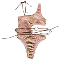 Kupaći kostimi za žene plus čišćenje Ženska zavoja ispisa jednodijelni bikini push-up jastučić kupaći kostim kupaći odjeća