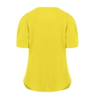 Amlbb Željenja Ležerne prilike Vranje kratkih rukava Criss Cross Cross Majica Summer Bluza Solid Colore