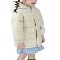 Avamo Girls debeli kaput od punog boja dugih rukava podstavljene jakne djevojke patentni zatvarač igranje