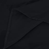 Žene vrhovi kauzalni V-izrez čvrsta bluza s kratkim rukavima majica ljetnih vrhova crna m