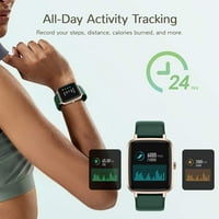 Pametni sat, fitness pratilac sa monitorom za otkucaje srca, praćenje aktivnosti sa dodirnim ekranom,