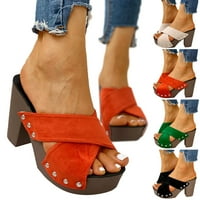 Sandale za žene modne platforme modne proljeće i ljetne sandale debele potpete na petu peta pune boje