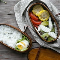 Naiyafly Vanjska večera sa dvostrukim slojem prirodni drveni bento ručak bo japanski stil pogodan za