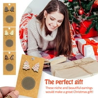 5 kair slatke naušnice za božićne stablo za žene djevojke, kreativno božićno drvce, božićni pokloni