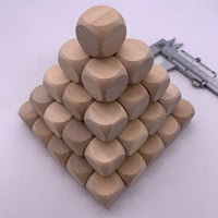Prazne drvene kockice nedovršene kocke za drvo kvadratne blokove DIY CRAFT