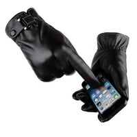 Qwertyu prozračne rukavice za muškarce snježne kožne vožnje dame podesive vodootporne zagrijavajuće rukavice za teen djevojke crne