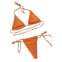Žene kupaćih kostima Seksi Visoki kontrast dojke Print Split Bikini set dva seta kupaćih kostima
