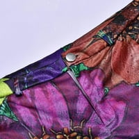 Ociviesr Žene Ležerne prilike modne udobne cvjetne print Split HEM trake hlače Žene Ležerne prilike