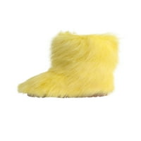 Ymiytan Girls Modni snijeg Boot Vanjski komfora Povucite na nejasnim čizme Zimske cipele Yellow 13c