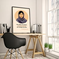 Inspirativni citati Zidna umjetnost, osnažene žene umjetnosti Dekor za uređenje za kućnu uredsku učionicu, feministički poster